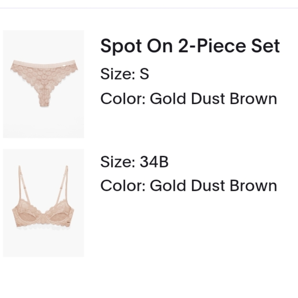 Savage X Fenty (Size 34B) Gold Dust Brown Mod on the Moon Fashion Bra (NEW-NWT)